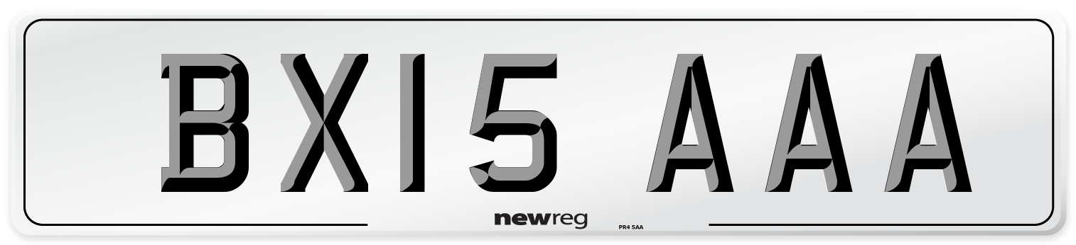 BX15 AAA Number Plate from New Reg